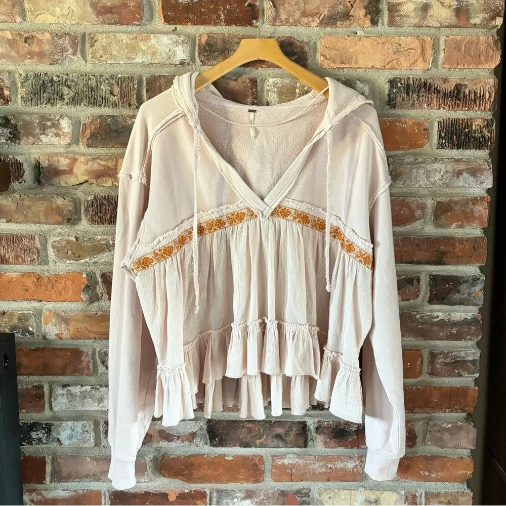 Free People Blush Pink Harry Sweatshirt - Picture 3 of 9